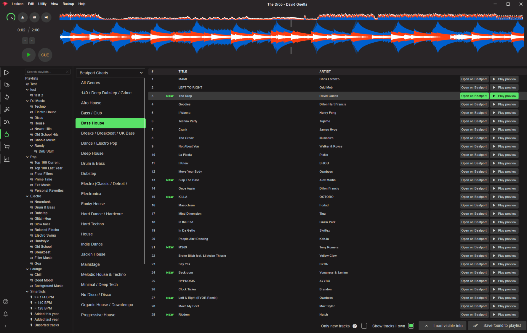 Lexicon integrates charts directly in your library